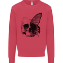 A Butterfly Skull Kids Sweatshirt Jumper Heliconia
