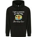 A Caravan for My Wife Caravanning Funny Mens 80% Cotton Hoodie Black