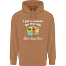 A Caravan for My Wife Caravanning Funny Mens 80% Cotton Hoodie Caramel Latte