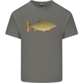 A Carp Fish Fishing Fisherman Mens Cotton T-Shirt Tee Top Charcoal