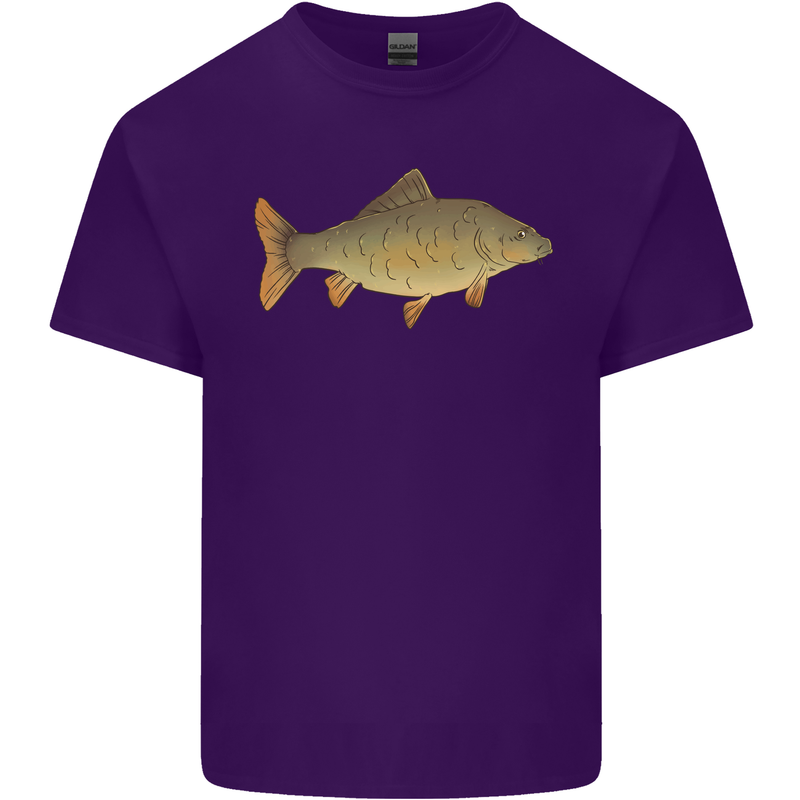 A Carp Fish Fishing Fisherman Mens Cotton T-Shirt Tee Top Purple