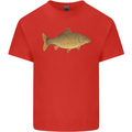 A Carp Fish Fishing Fisherman Mens Cotton T-Shirt Tee Top Red