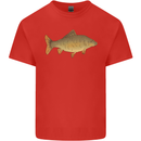 A Carp Fish Fishing Fisherman Mens Cotton T-Shirt Tee Top Red