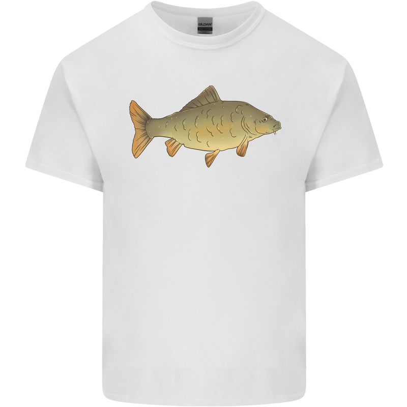 A Carp Fish Fishing Fisherman Mens Cotton T-Shirt Tee Top White