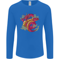 A Chinese Dragon Mens Long Sleeve T-Shirt Royal Blue