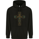 A Circuit Board Cross Gothic Goth Techy Childrens Kids Hoodie Black