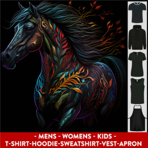 A Colourful Horse With Fantasy Markings Mens Womens Kids Unisex Main Image