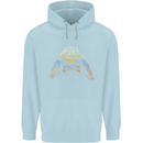 A Colourful Turtle Animals Ecology Ocean Childrens Kids Hoodie Light Blue