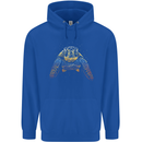 A Colourful Turtle Animals Ecology Ocean Childrens Kids Hoodie Royal Blue