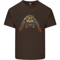 A Colourful Turtle Animals Ecology Ocean Mens Cotton T-Shirt Tee Top Dark Chocolate