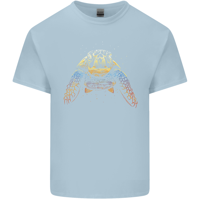 A Colourful Turtle Animals Ecology Ocean Mens Cotton T-Shirt Tee Top Light Blue