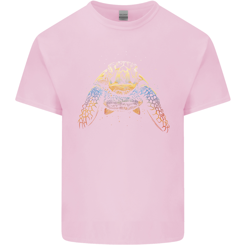 A Colourful Turtle Animals Ecology Ocean Mens Cotton T-Shirt Tee Top Light Pink