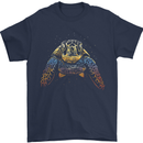 A Colourful Turtle Animals Ecology Ocean Mens T-Shirt Cotton Gildan Navy Blue