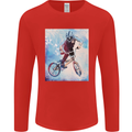 A Cool BMX Design Mens Long Sleeve T-Shirt Red