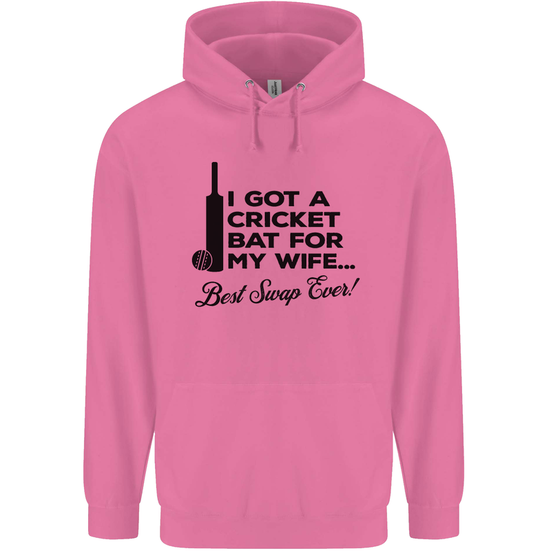 A Cricket Bat for My Wife Best Swap Ever! Mens 80% Cotton Hoodie Azelea