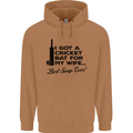 A Cricket Bat for My Wife Best Swap Ever! Mens 80% Cotton Hoodie Caramel Latte
