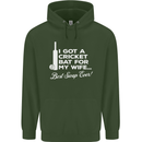 A Cricket Bat for My Wife Best Swap Ever! Mens 80% Cotton Hoodie Forest Green