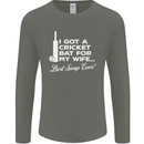A Cricket Bat for My Wife Best Swap Ever! Mens Long Sleeve T-Shirt Charcoal