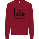 A Cricket Bat for My Wife Best Swap Ever! Mens Sweatshirt Jumper Red