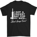 A Cricket Bat for My Wife Best Swap Ever! Mens T-Shirt Cotton Gildan Black