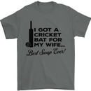 A Cricket Bat for My Wife Best Swap Ever! Mens T-Shirt Cotton Gildan Charcoal