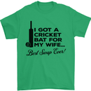 A Cricket Bat for My Wife Best Swap Ever! Mens T-Shirt Cotton Gildan Irish Green