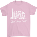 A Cricket Bat for My Wife Best Swap Ever! Mens T-Shirt Cotton Gildan Light Pink