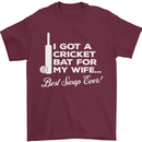A Cricket Bat for My Wife Best Swap Ever! Mens T-Shirt Cotton Gildan Maroon
