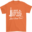 A Cricket Bat for My Wife Best Swap Ever! Mens T-Shirt Cotton Gildan Orange