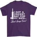A Cricket Bat for My Wife Best Swap Ever! Mens T-Shirt Cotton Gildan Purple