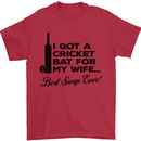 A Cricket Bat for My Wife Best Swap Ever! Mens T-Shirt Cotton Gildan Red