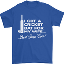 A Cricket Bat for My Wife Best Swap Ever! Mens T-Shirt Cotton Gildan Royal Blue