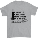 A Cricket Bat for My Wife Best Swap Ever! Mens T-Shirt Cotton Gildan Sports Grey