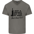 A Cricket Bat for My Wife Best Swap Ever! Mens V-Neck Cotton T-Shirt Charcoal