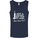 A Cricket Bat for My Wife Best Swap Ever! Mens Vest Tank Top Navy Blue