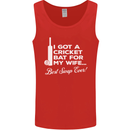 A Cricket Bat for My Wife Best Swap Ever! Mens Vest Tank Top Red