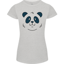 A Cute Panda Bear Face Womens Petite Cut T-Shirt Sports Grey
