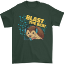 A DJ Hedgehog Headphones Pop Music Mens T-Shirt 100% Cotton Forest Green