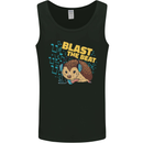 A DJ Hedgehog Headphones Pop Music Mens Vest Tank Top Black