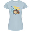 A DJ Hedgehog Headphones Pop Music Womens Petite Cut T-Shirt Light Blue