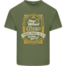 A Day Without Beer? Funny Alcohol Mens Cotton T-Shirt Tee Top Military Green
