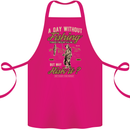 A Day Without Fishing Funny Fisherman Cotton Apron 100% Organic Pink