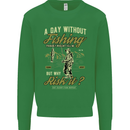A Day Without Fishing Funny Fisherman Kids Sweatshirt Jumper Irish Green