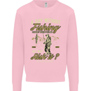 A Day Without Fishing Funny Fisherman Kids Sweatshirt Jumper Light Pink