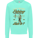 A Day Without Fishing Funny Fisherman Kids Sweatshirt Jumper Peppermint