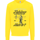 A Day Without Fishing Funny Fisherman Kids Sweatshirt Jumper Yellow
