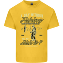 A Day Without Fishing Funny Fisherman Kids T-Shirt Childrens Yellow