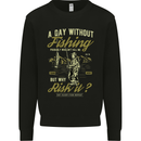A Day Without Fishing Funny Fisherman Mens Sweatshirt Jumper Black