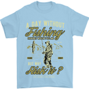 A Day Without Fishing Funny Fisherman Mens T-Shirt Cotton Gildan Light Blue