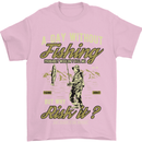 A Day Without Fishing Funny Fisherman Mens T-Shirt Cotton Gildan Light Pink